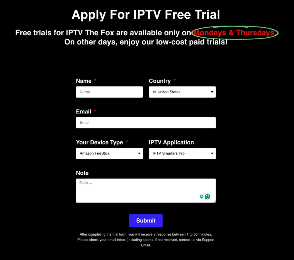 IPTV The Fox - Best IPTV Free Trial in the USA