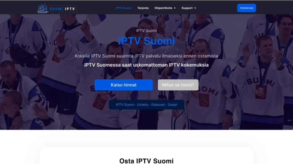 Best IPTV Free Trial for Nordic & European Channels -Suomi iptv