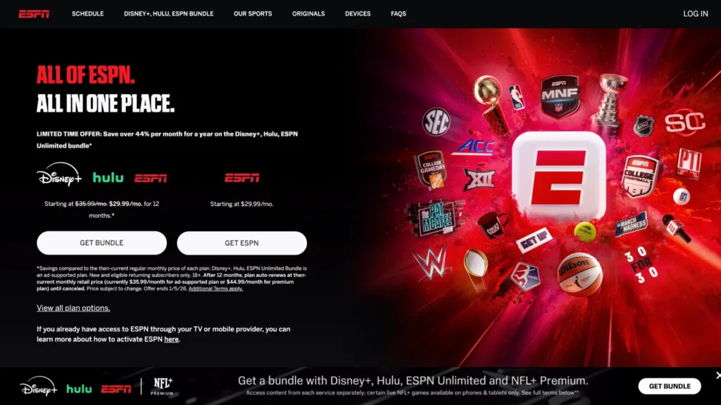 ESPN+ - Affordable Legal Option for Live Sports