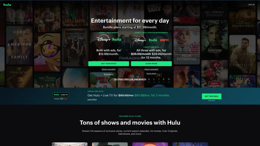 Hulu + Live TV - Stream Sports and Entertainment Together