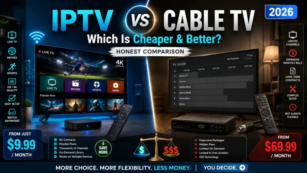 IPTV vs Cable TV (2026): Which Is Cheaper & Better? Honest Comparison