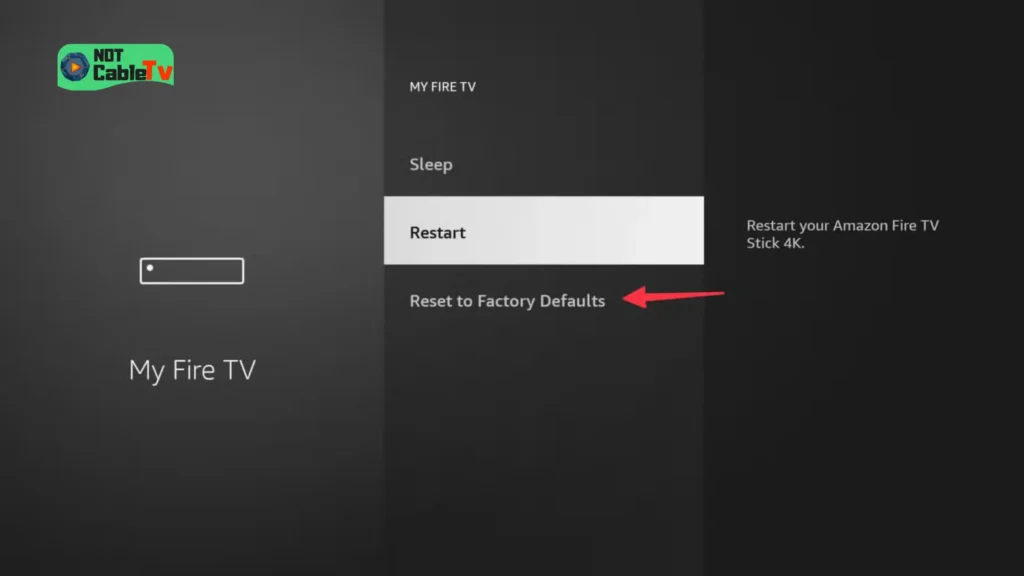 How to Fix Firestick Connected With Problems No Internet (12 Proven Solutions 2026) 16 Factory Reset Firestick - Notcabletv.Com