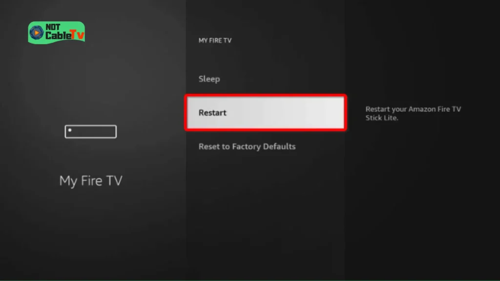 How to Fix Firestick Connected With Problems No Internet (12 Proven Solutions 2026) 2 Restart Your Firestick the Right Way - Notcabletv.Com